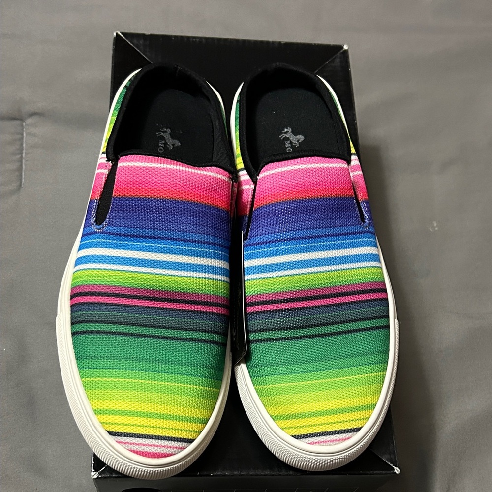 Montana West Multicolor Striped Sneakers